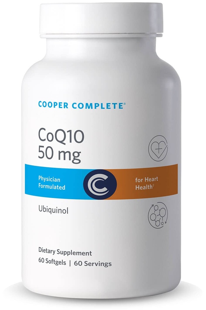 Cooper Complete - CoQ10 50 mg - Coenzyme10 Ubiquinol Supplement - 60 Softgels per pullo. 2 kpl pakkaus