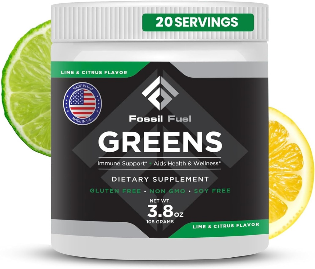 Fossiiliset polttoaineet Super vihreät Powder Premium Superfood 40+ Organic ravinteet ...