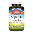Carlson - Super-C Complex, C-vitamiini + Bioflavonoidit, Immuunin toiminta & Optimaalinen hyvinvointi, antioksidantti, 250 kasvisruokatablettia