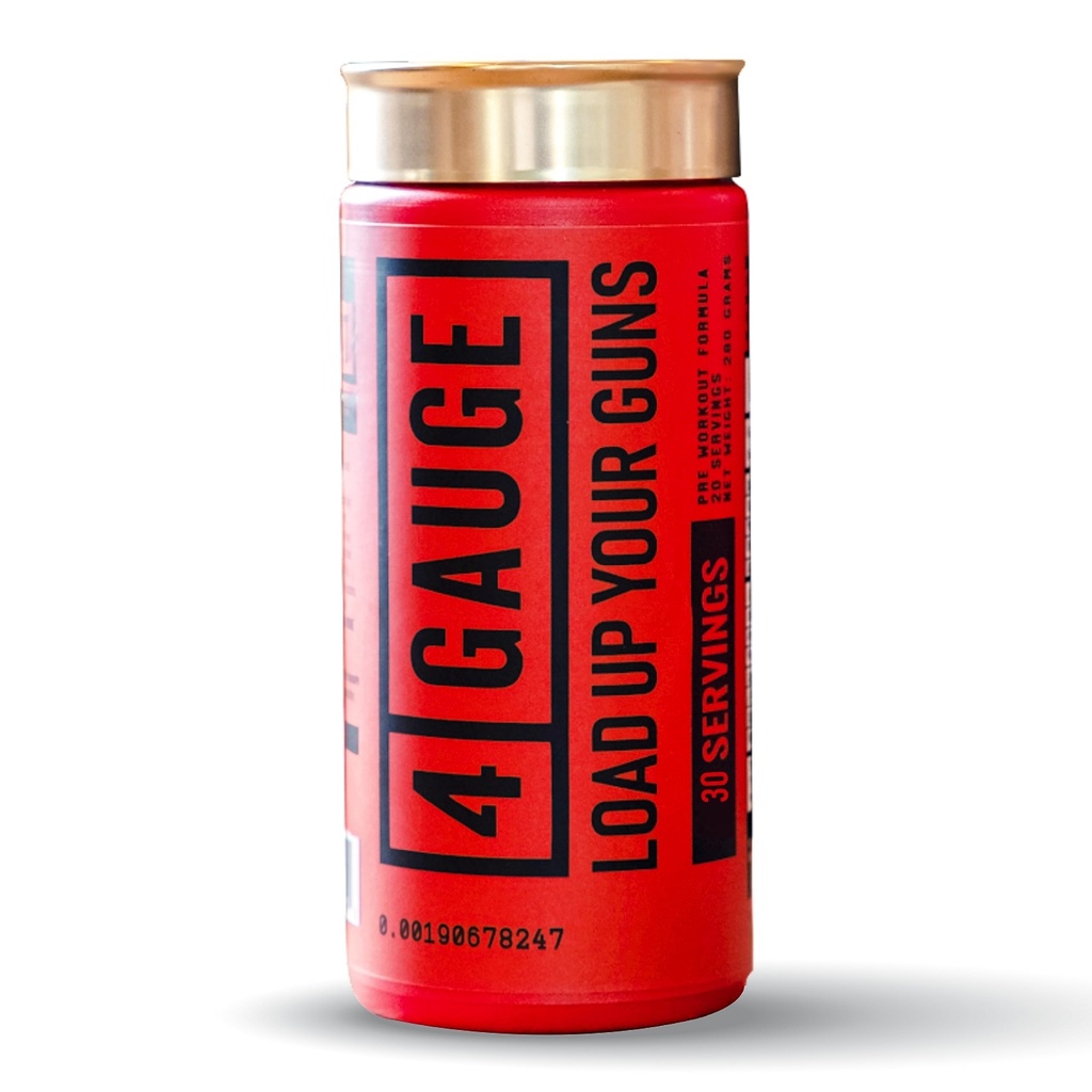 4 Gauge Explosive Preworkout Utan Jitters | 30 portioner | Nitric Oxide Booster | L-Citrullline, L-Carnitine, Kreatin | Inga konstgjorda ingredienser (Fruit Blast)