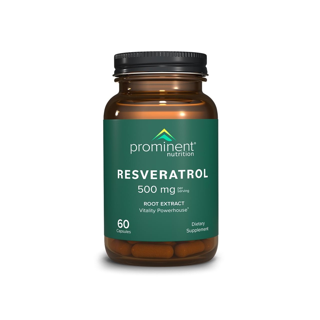 Ensisijainen ravitsemus Resveratrol täydentää, anti-aging ja immuuni tuki, 98% Pure Trans-Resveratrol täydentää, 500 mg, 30 päivän tarjonta - 1 pakkaus