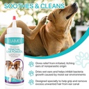 Hund Ear Cleaner, Ear Wash för hundar och katter, Hund Ear Hair Removal Powder, Pet Ear Infection Behandling, Removes Debris, Waxy, Buildup och Ear Odor, Soothes Itchy & Inflamed Ears