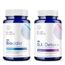 Biocidin Capules och GI Detox + Binder Bundle - stöder nedmontering av biofilmer, hälsosam avgiftning och full-Body rengöring med botaniska, zeolit och aktivt kol