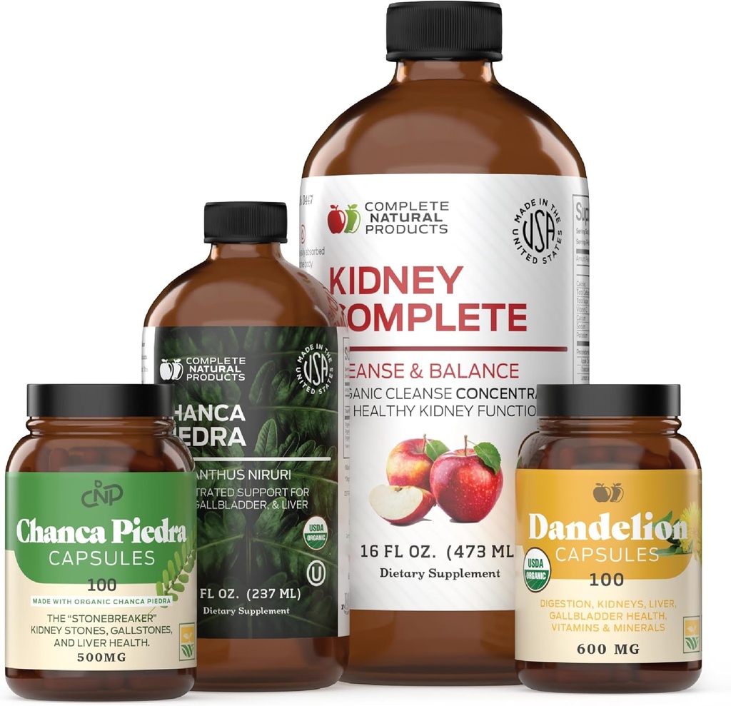 Munuaisten täydellinen Bundle & Organic Chanca Piedra uute 8oz Bundle