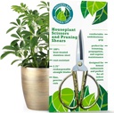 Premium Houseplant Scissors | 100% rostfritt stål, Ultra-Precise Garden Clippers för propagation & Trimming | Rust-Resistent, Easy Clean Pruning Shears | Inomhus & utomhus | Bekväm & Ambidextrous