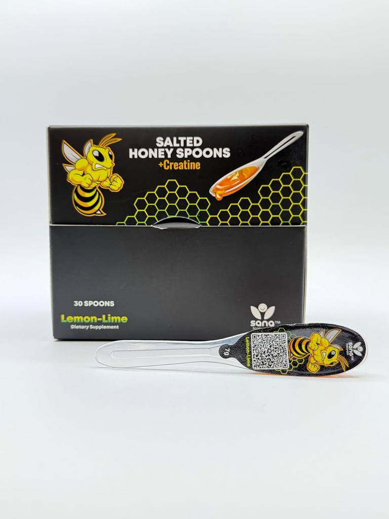 Sana Naturals Salted Honey Spoon + Kreatin (30 skedar, citronlim)