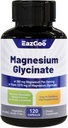 Magnesium Glycinate Kapselit 1270 mg, 380 mg Magnesium Supplement, suuri imeytyminen Magnesium Glycinate Supplement, ei-GMO- ei gluteenia, 120 kapselia