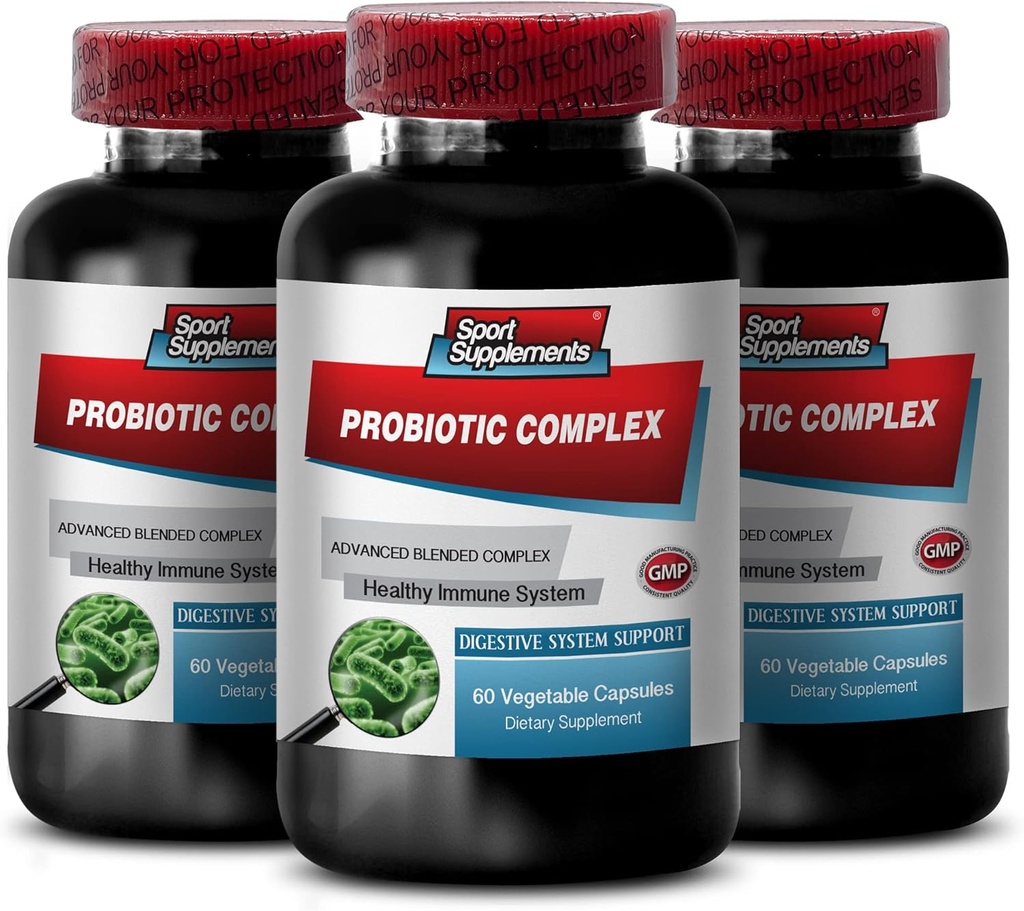 Hjälp dig att gå ner i vikt - Probiotisk komplex - probiotikum för kvinnor, probiotisk tillskott, probiotiska piller för tarmhälsa, Digestive Advanced probiotikum, Gut Restore Advanced probiotic, 3 Bot 180 Capsules