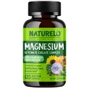 NATURALO Magnesium Glycinate Chelate Complex - 200 mg magnesiumia ja orgaanisia vihanneksia tukea uni, rauhallinen, lihaskrampin ja stressin helpotus - Gluteeniton, ei GMO - 120 kapselia