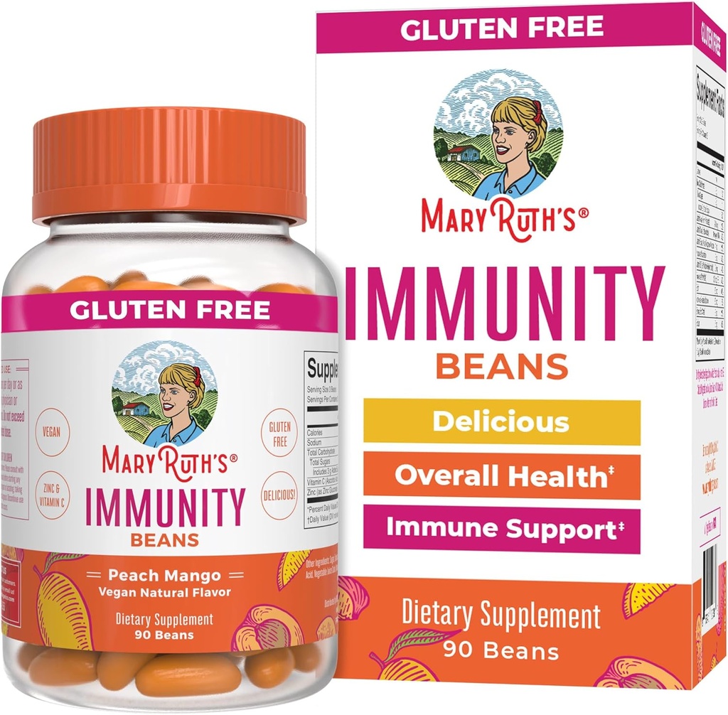 MaryRuth Organics Adult Immuunituki Vita-Beans kanssa Sinkki ja C-vitamiini täydentää ikä 14+ ...