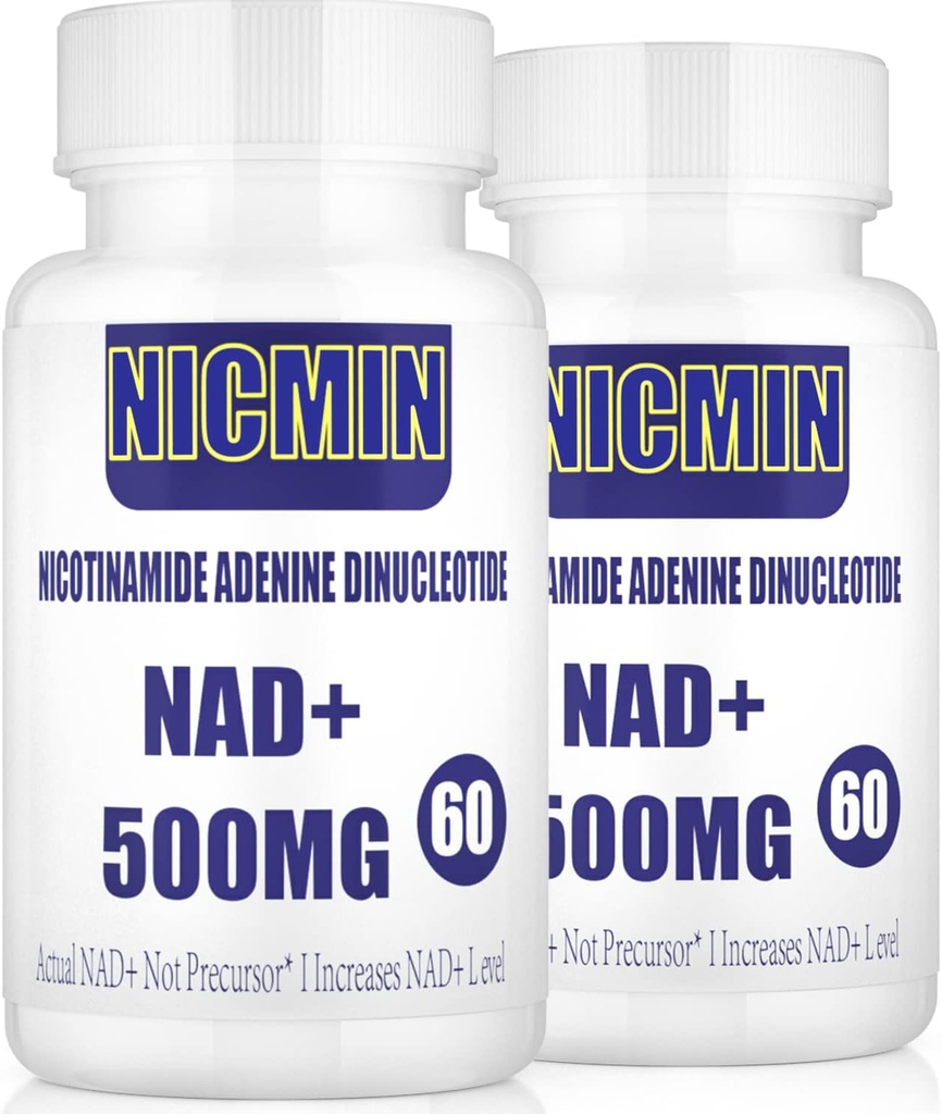 800MG Liposomal NAD + med TMG 300MG, Faktiskt NAD + Supplement, Superior Absorption Boost NAD Plus för cellenergi, hälsosam åldrande och muskelreparation 120 kapslar (Pack of 2)