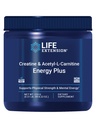 Life Extension Creatine Acetyl-L-Carnitine Energy Plus, Energy Support, kreatiinimonohydraatti, asetyyli-L-karnitiini, gluteeniton, ei-GMO, kasvissyöjä, 30 tarjoilua