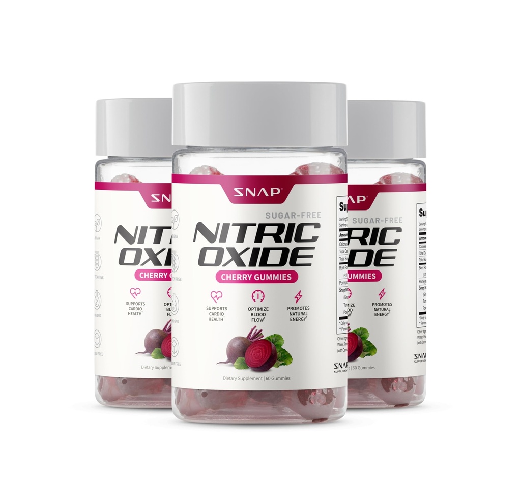 Snap lisäravinteet Typpioksidi Beet Root Gummies - Tuki terve verenkierron,180 Gummies