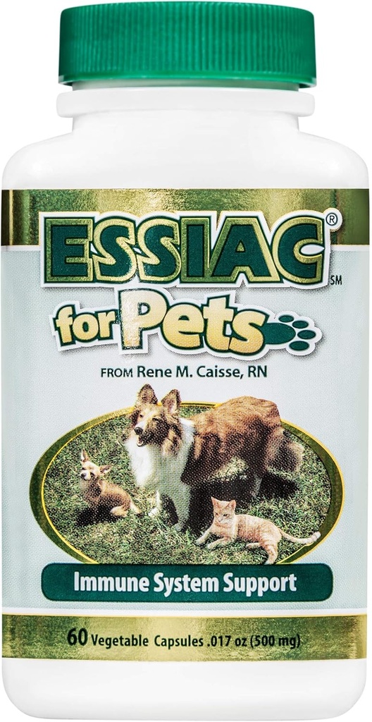 Essiac International Herbal Supplement for Lemmikkieläimet, 60 kapselia