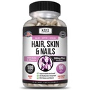 Kaya Naturals Hair Skin Nail Capsules BIOTIN Vitamin D Vitamin B-12 En Folic Acid Support, Hår Stöd Vitamin Supplement - 180 Räkna
