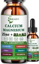 Kalsium Magnesiumsinkkinestetippa, nestemäinen magnesiumglusinaatti 500 mg kalsium 1000 mg D3,K2,B6,B12,Coq10 luun vahvuus, lihasfunktio,6X vahvempi kuin Gummie-kapselit