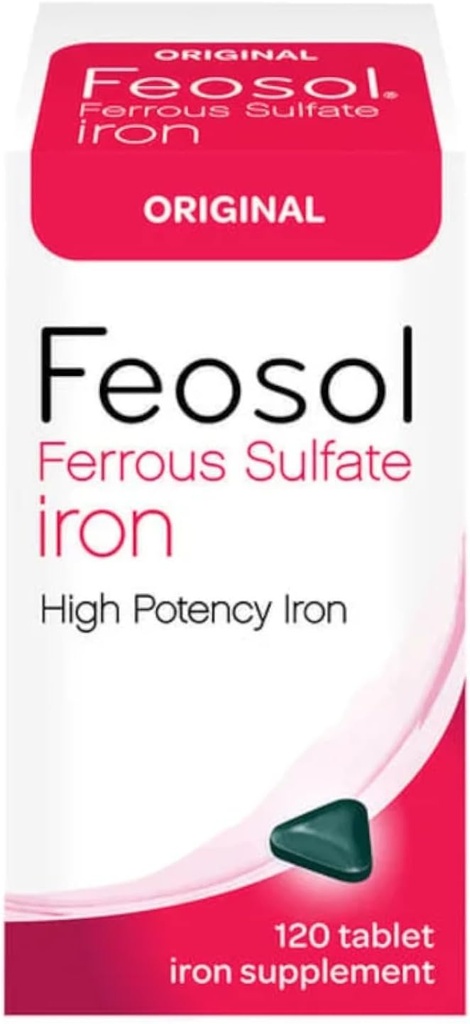 Feosol Original Ferrous Sulfate Iron Supplement, 120 CT (Pack of 3)