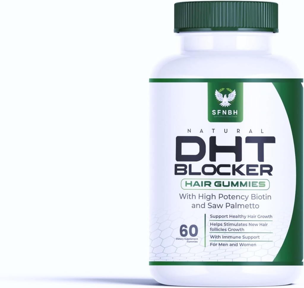 Luonnollinen DHT Blocker hiusten kasvua Gummies