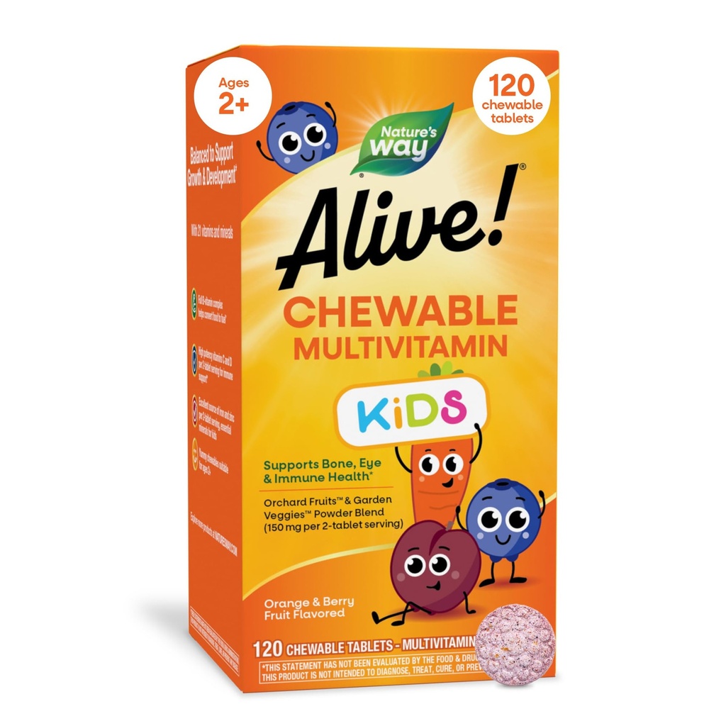 Elossa! Lasten monivitamiinipurutabletti - 120 purutablettia luonnontavan mukaan