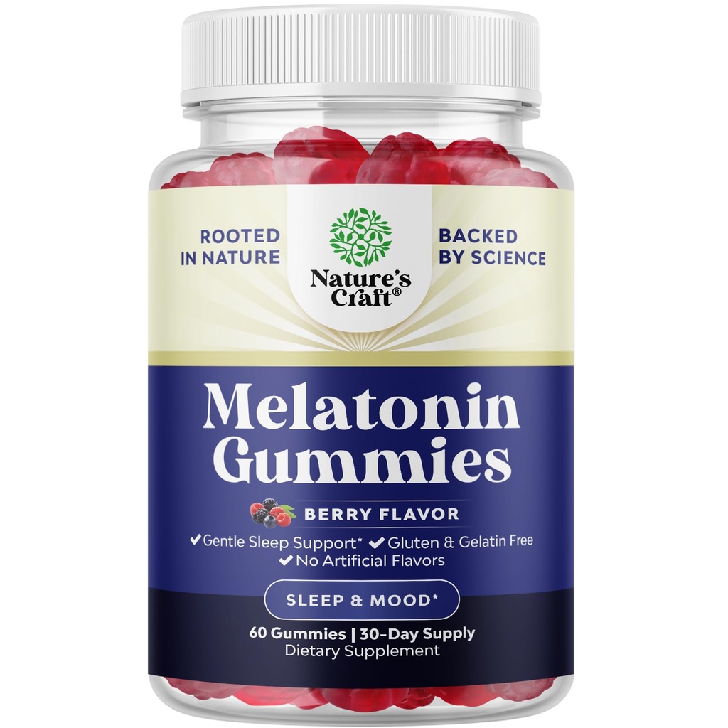 Melatoniini 5mg Natural - Liivate Ilmainen ja Halal Melatoniini Gummies 5mg Sleep Supplement for Adults - Marja uni Gummies aikuisille Fall Asleep Nopeampi luonnon makuja ja värejä 60ct