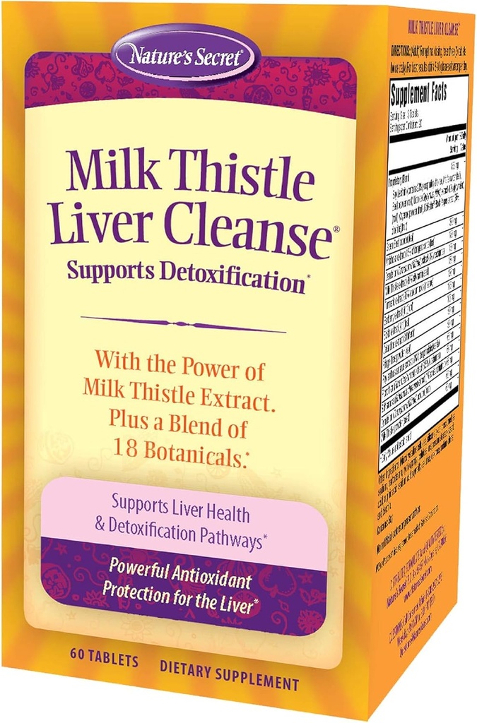 Nature's Secret Milk Thistle Liver Cleanse Tabs, 60 lla