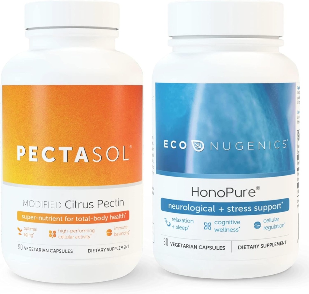 EcoNugenics Ultimate Cellular Health & Immune Support Pack | HonoPure - Magnolia Bark Extract, 30 kapslar | PectaSol-C Modified Citrus Pectin, 90 kapslar Bundle