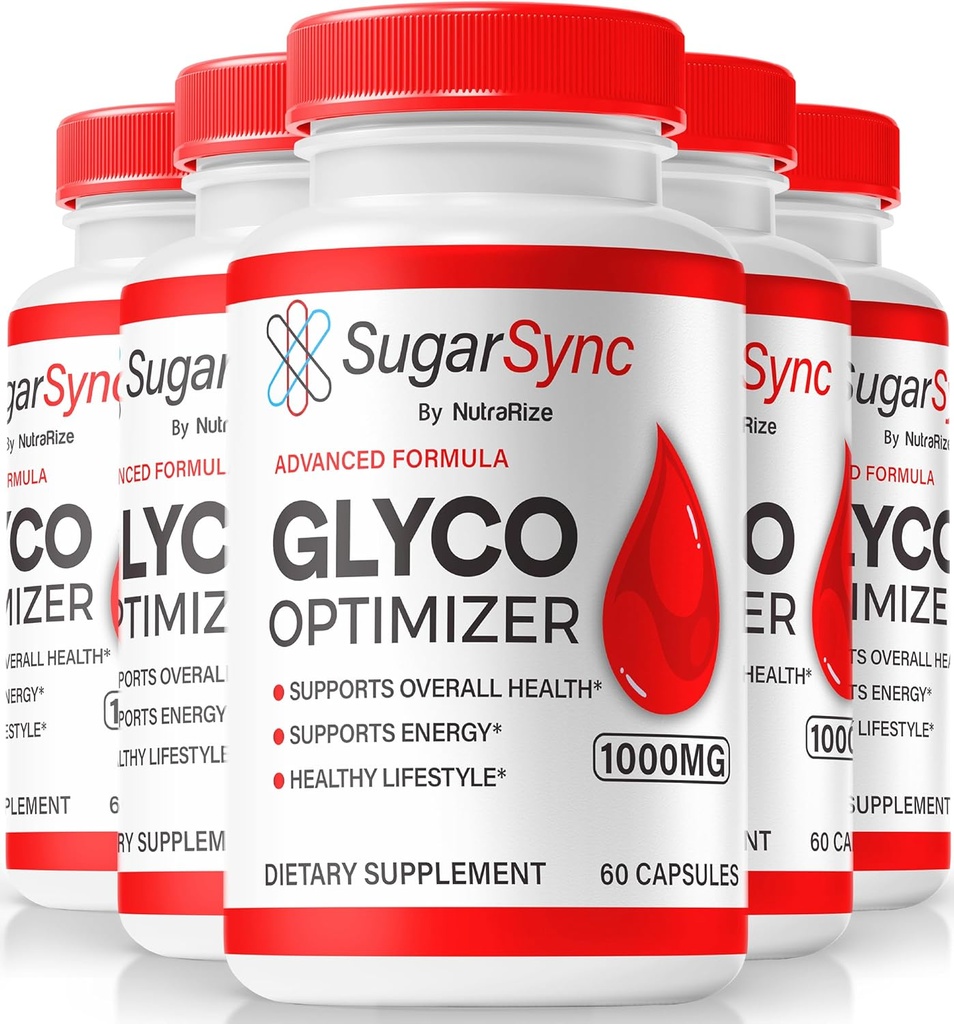NutraRize (5 pakkaus) Sugar Sync Glyco Optimizer kapselit, Official SugarSync Glyco Optimiser, Sugar Sync Joint Optimizer, Sugar Sync Gluco Cleanse Detox Formula, SugarSync Glycol Arvostelut (300 kapselia)