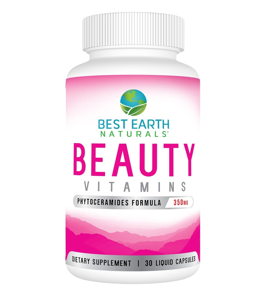 Best Earth Naturals Kauneus vitamiinit Phytoceramide pillereitä - ihon kosteuttavaa tukea täydentää alfalipoiinihappoa ja enemmän auttaa edistämään kosteutettu iho - 30 Count