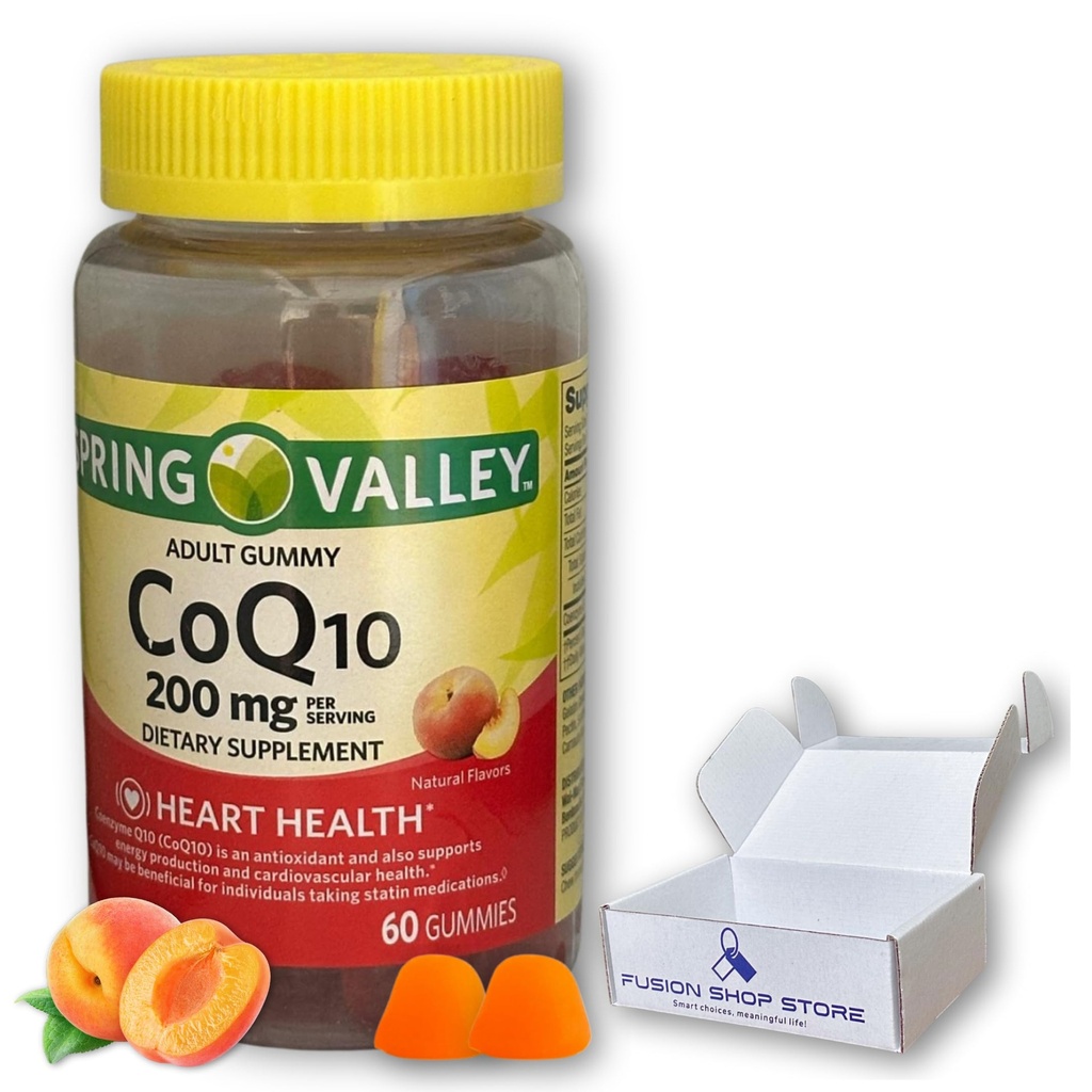 FUSION SHOP -KAUPPA Fiksuja valintoja, mielekästä elämää! Coq10 200 mg Gummies- Coenzyme täydennysosa aikuisille 60 lla