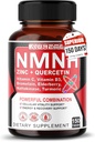 NMNH 600 mg sinkillä, Quercetinillä, D3-vitamiinilla, Elderberryllä ja Nattokinaasilla.