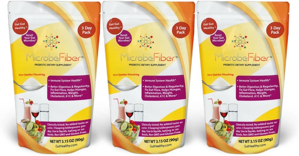 Prebiotisk löslig fiber - Återställ Gut Microbes & Get Gut Healthy - 3-dagars resepaket