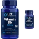 Life Extension B6-vitamiini 250 mg, 100 Kasvissyöjän kapselit & Folaatti & B12, kasvissyöjän kapselit, valkoinen, 90