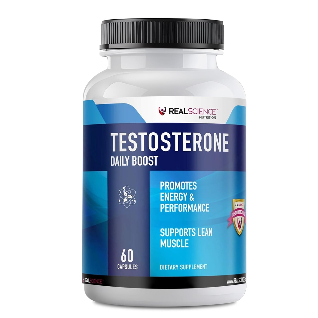 Päivittäin Boost Free Testosteroni Booster miesten - Vahvin täydentää lihasten kasvua, kehonrakennus & energia 9 Tehokkaita ainesosia - 60 kapselia