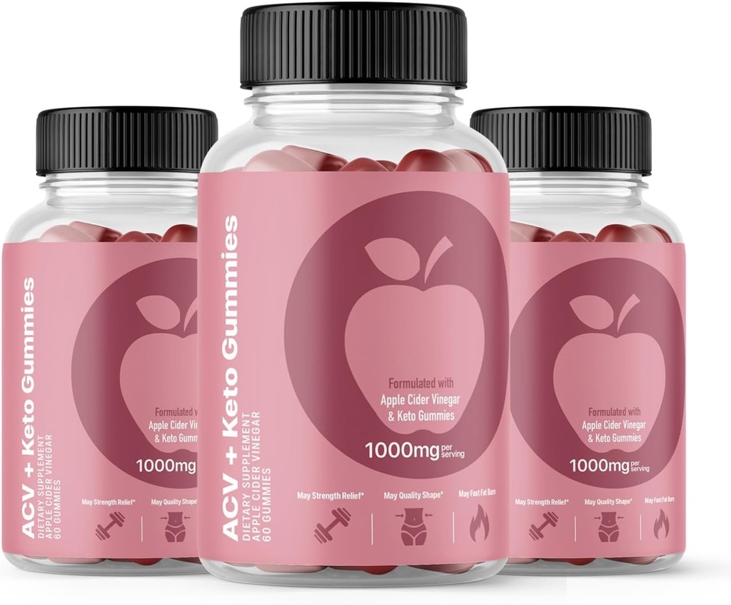 (3 pakkaus) Svelte ACV Gummies Advanced Formula, Svelte Gummies 1000mg, 180
