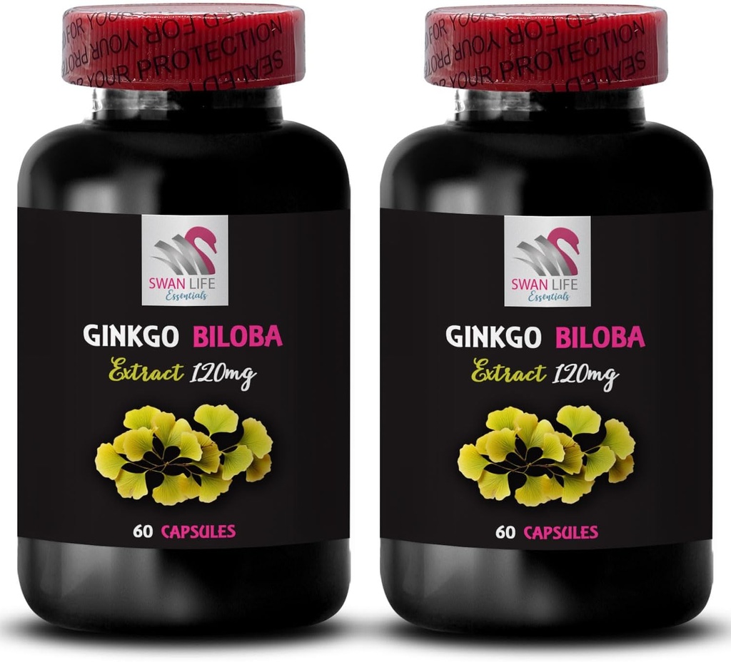 Ginkgo biloba kapselit - GINkgO BILOBA EXTRACT - Kasviperäisiä antioksidantti ominaisuuksia, Ginkgo biloba antioksidantti tuki, Ginkgo biloba tuote, kasviperäisten antioksidantti etuja, Ginkgo uute 2 Bot 120 Caps