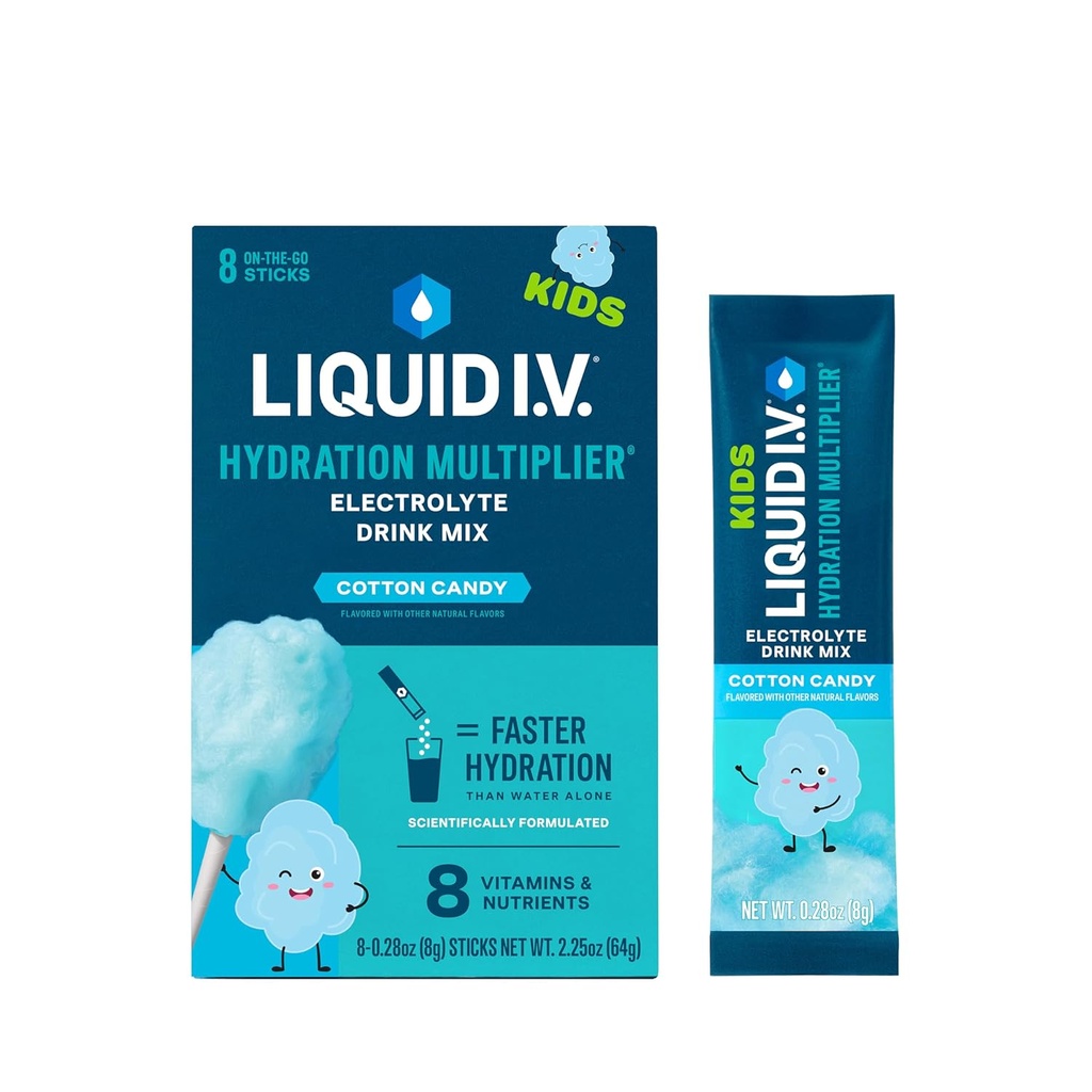 Liquid I.V.® Hydration Multiplier® + Kids - Hattaraa / Elektrolyyttijauhejuomaa Mix 2 pakkausta (16 tarjoilua)
