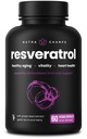 NutraChamps Resveratrol Supplement, Extra Strength Formula for Healthy Aging, Immune Support, 60 Vegan Capsules med Trans-Resveratrol, Green Tea Leaf, Acai Berry & Grape Seed Extract