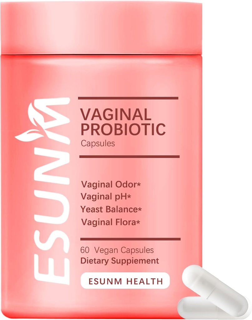 Kvinnors vaginala hälsotillskott, vaginal probiotika för kvinnor pH balans prebiotika och laktobacillus probiotikum,probiotisk hälsosam vaginal lukt och vaginal flora, 60 greve
