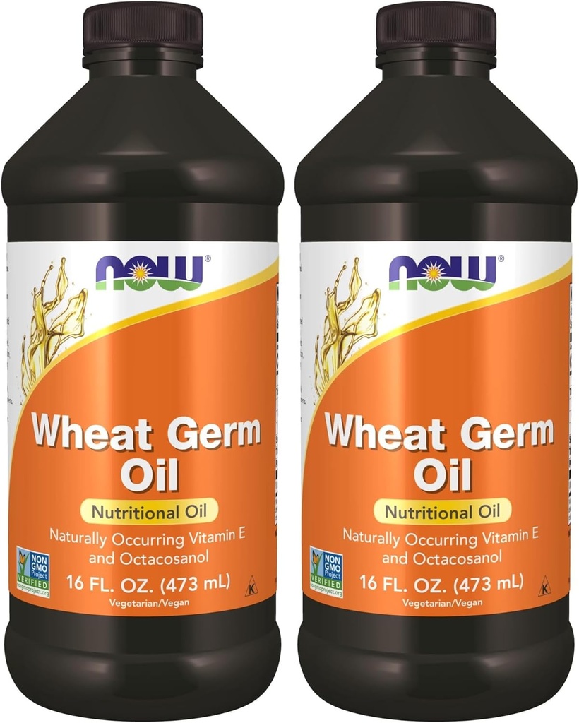 NOW Supplements, Wheat Germ Oil med Essential Fatty Acids (EFA), Nutritional Oil, 16-Ounce (Pack of 2)