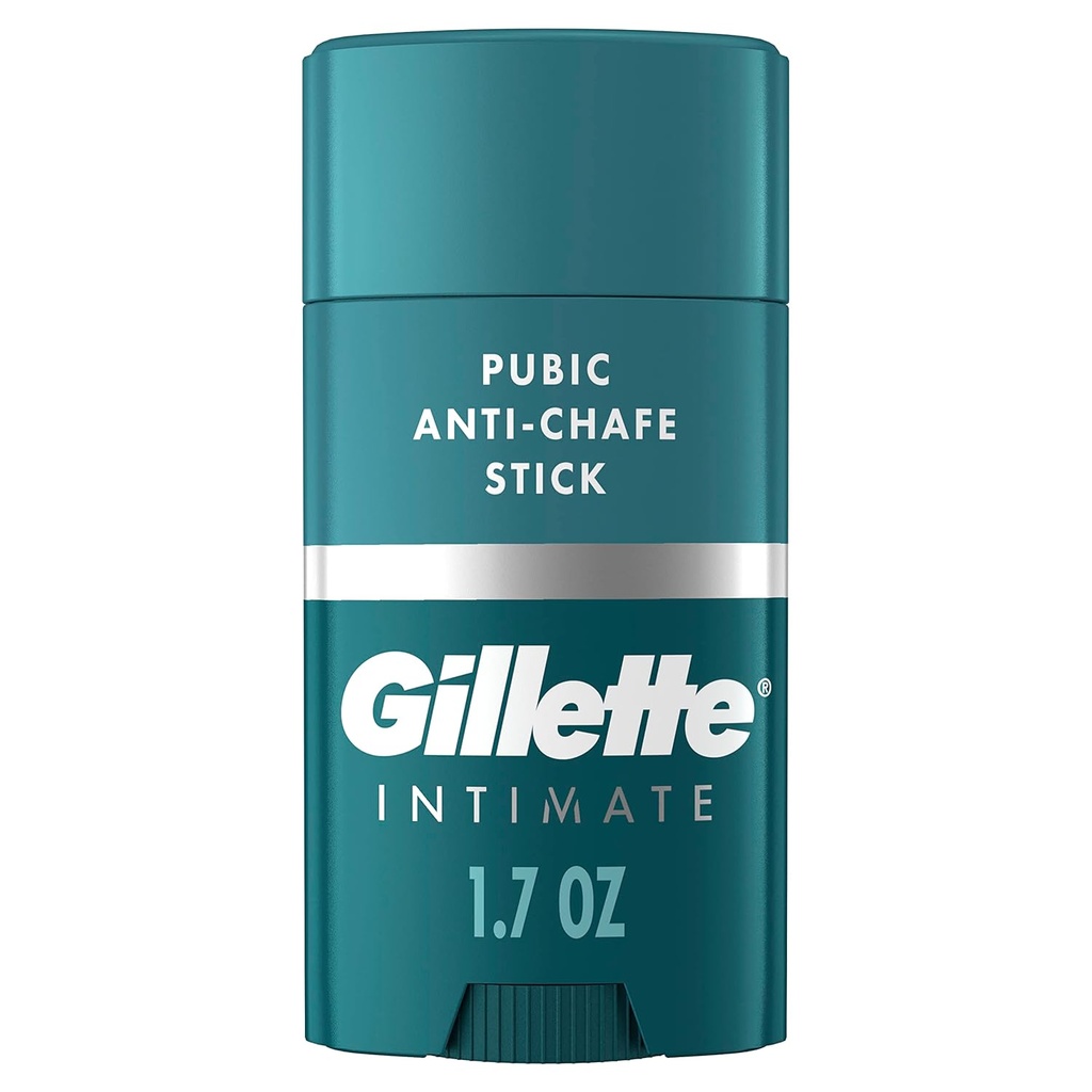 Gillette Intimate Pubic Anti-chafe Stick, vähentää hierontaa ja ärsytystä, Pubic Anti-Chafing miesten, helppo soveltaminen, ihotautilääkäri testattu