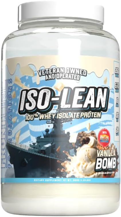 Isolean, 100% Whey Protein Isolate, Nopea imeytyminen, Iso Lean, Matala sokeri, Maksimoi Recovery, 25 Grams per Serving, Veteren Omistaa ja käyttää (28 Tarjoilut, Vanilla Bean)
