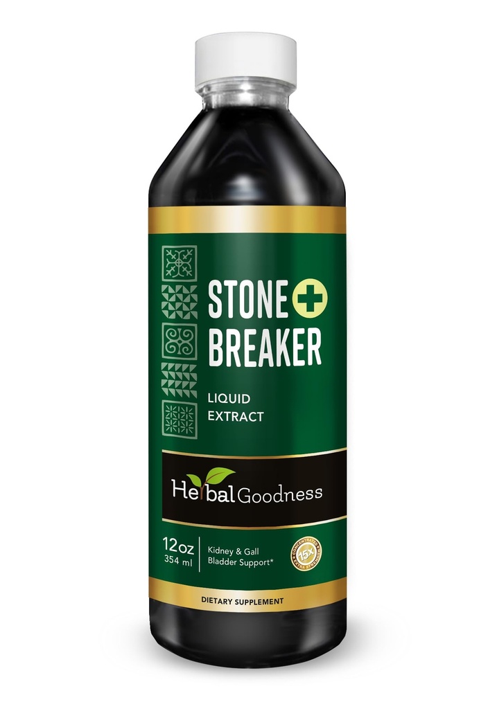 Herbal Goodness Stone Breaker - Organic Chanca Piedra Stone Kidney Breaker och Dissolver med Gallbladder Cleanse för njure och Gallbladder Crystal Flush (12.00 Fl Oz (Pack av 1))
