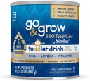 Go & Grow 360 Total Care by Similac Toddler Nutritional Drink, Has 5 HMOs, Powder, 24- oz Can