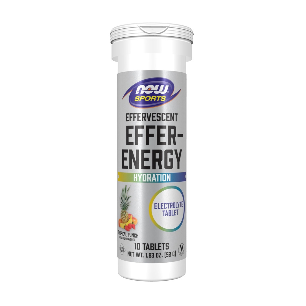 NYT Foods Sports Nutrition, Effervescent Effer-Energy, Electrolyte Supplement, Energy*/ Recovery*, Trooppinen punch, 10 tablettia