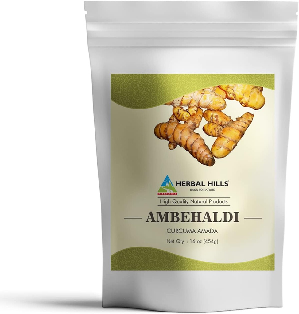 HERBAL HILLS Ambehaldi Powder Turmeric Powder/Amba Haldi/Curcuma Amada/Curcuma Longa/Turmeric Curcumin 