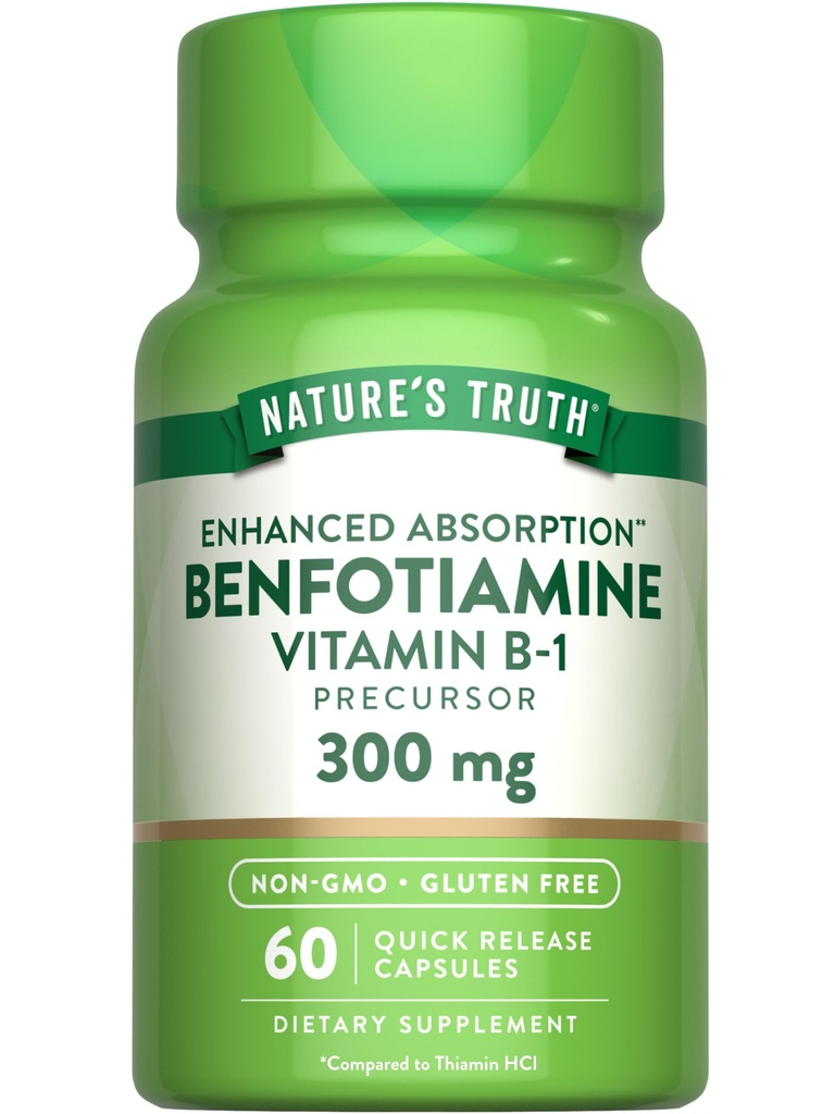 Nature's Truth Benfotiamiini ... 300 mg... 60 Count...