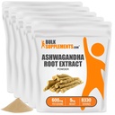 BulkSupplements.com Ashwagandha Root Extract Powder - Ashwagandha Supplement, Ashwagandha Powder - från Ashwagandha Root - Vegan & Gluten Free, 600mg per portion, 5kg (11 lbs) (Pack of 5)