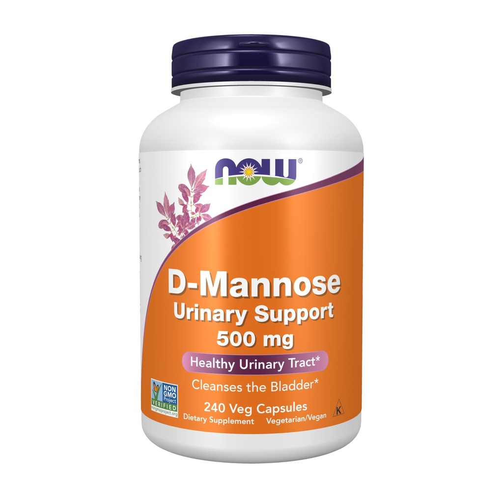 NYT Ruokalisät, D-Mannose 500 mg, ei-GMO-projekti Varmennettu, terve virtsatie*, 240 Veg-kapselia