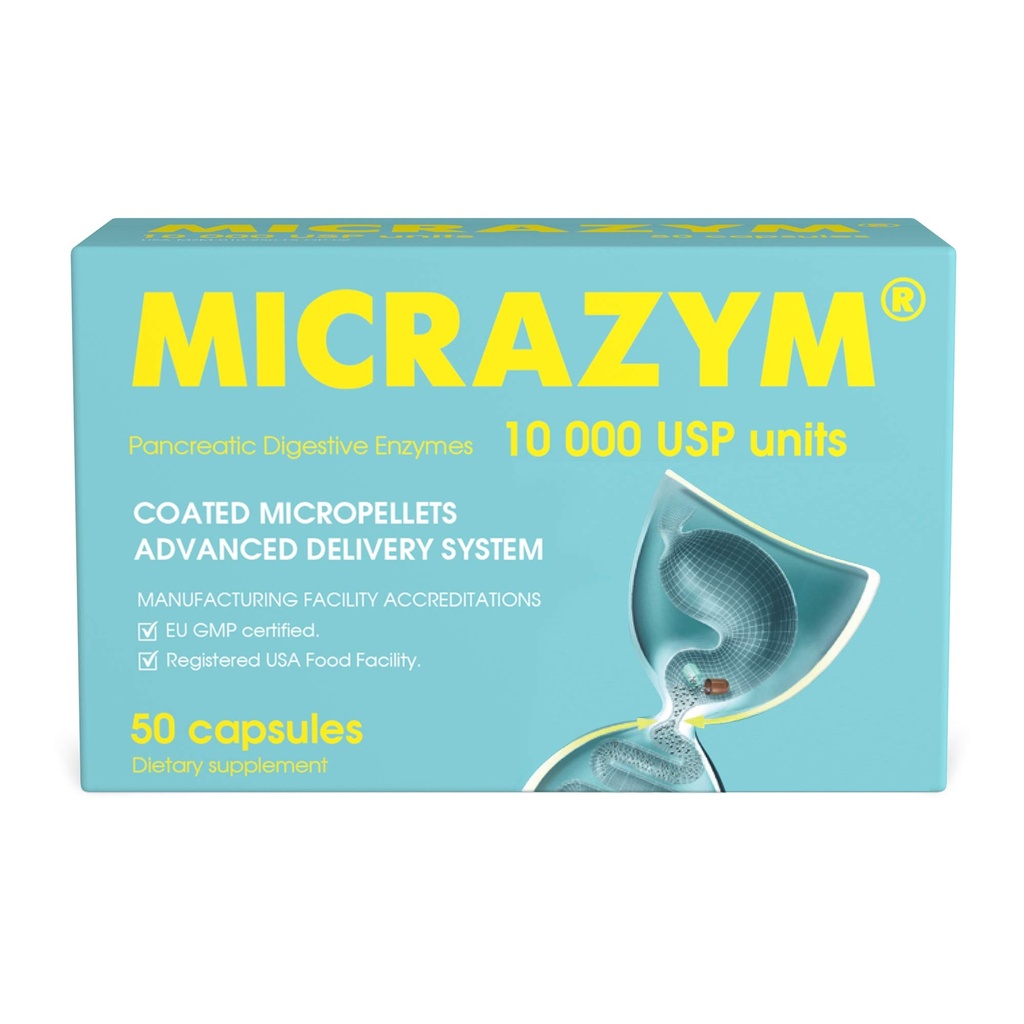 AVVVA Pharmà Pancreatic Enzymes - 10 000 USP Effektiva pankreatiska Enzymtillskott - Digestive Enzymes for Digestion - 50 Fast-Acting Capsules med Amylase, Lipase och Protease