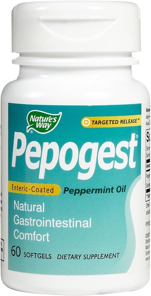 Nature's Way - Pepogest Ec Piparminttuöljy, 60 pehmolelua